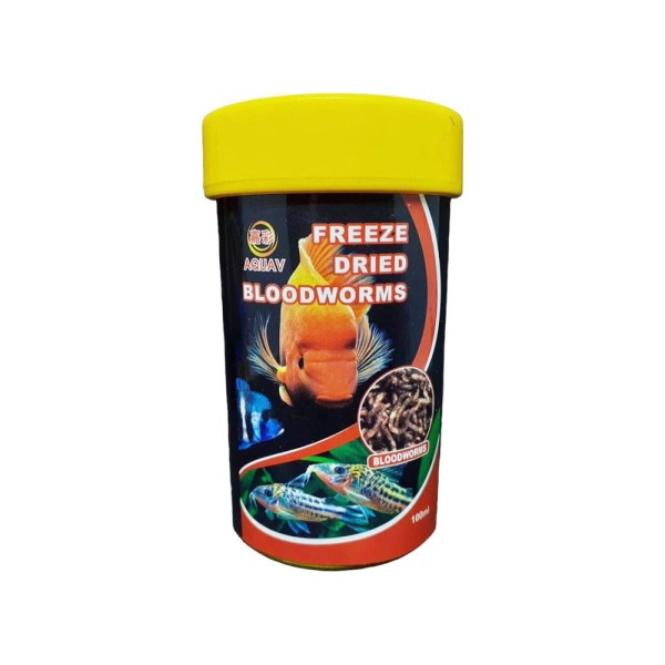 AQUAV BLOODWORMS ΤΡΟΦΗ ΨΑΡΙΩΝ ΑΠΟΞΗΡΑΜΕΝΑ ΚΟΚΚΙΝΑ ΣΚΟΥΛΙΚΙΑ 250ML
